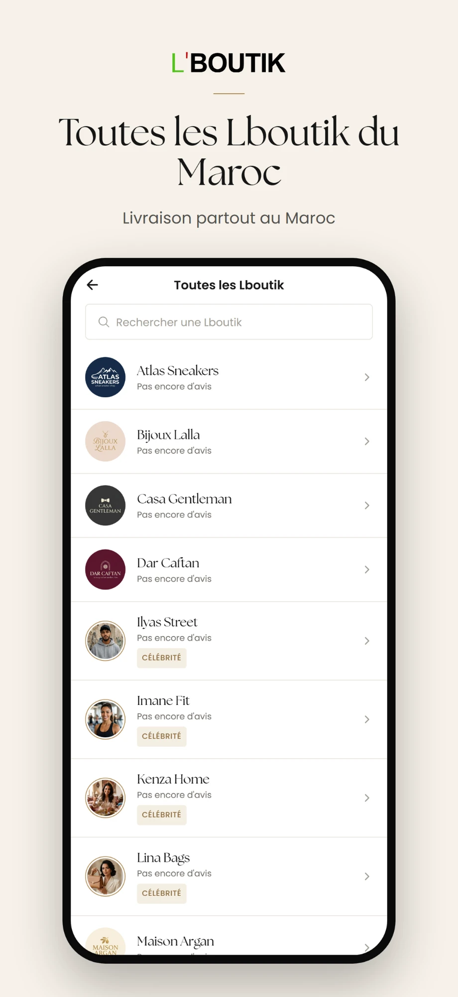 List of all Lboutiks